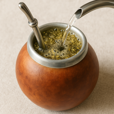 Priprava yerba mate v Calabasasu